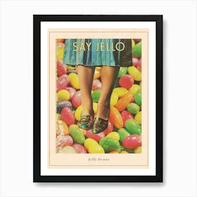 Jelly Beans Candy Sweets Pattern 2 Poster Art Print