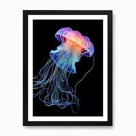 Sea Nettle Jellyfish Neon 2 Art Print