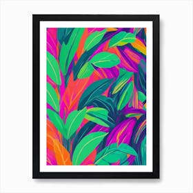 Colorful Tropical Leaves Art Print