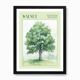 Walnut Tree Atmospheric Watercolour Painting 2 Poster Art Print