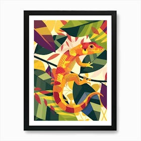 Modern Lizard Abstract Illustration 2 Art Print