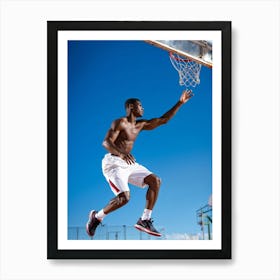 Young Shot Competition Play Board Urban Action Man Court Training Fitness Basket Abdomin (10) Art Print