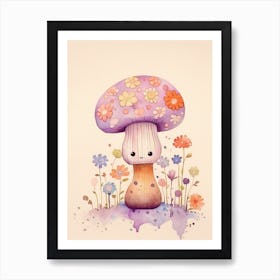 Cute Mushroom Nursery 6 Art Print