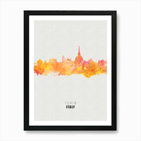 Turin Italy City watercolor Art Print