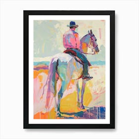 Neon Cowboy Painting 1 Art Print
