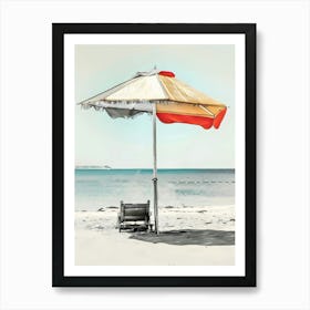 Beach Umbrella 1 Art Print