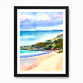 Brighton Beach 3, Australia Watercolour Art Print