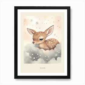 Sleeping Baby Deer 2 Nursery Poster Art Print