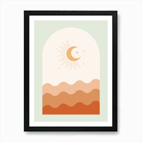 Moon And Sun Art Print