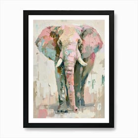 Elephant, Pink Pastel Colors, Safari Art, Preppy Aesthetic, Trendy, Animal Art Print