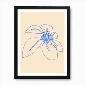 Flower Drawing, Floral Drawing Art Print