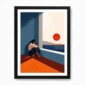 'Sunset', Minimalism 1 Affiche