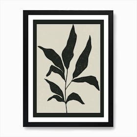 Black And White Leaf Art Print