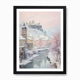 Dreamy Winter Painting Salzburg Austria 1 Art Print