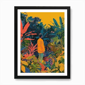 In The Garden Yellow 1 Art Print