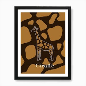 Giraffe illustration. African animals. Cure giraffe Art Print