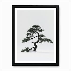 Pine Tree Pixel Illustration 1 Art Print