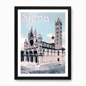 Siena Cathedral, Italy, Vintage Photo Poster Art Print