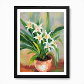 Easter Lily 3 Impressionist Painting Art Print