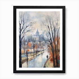 Winter City Park Painting Regents Park London 2 Art Print