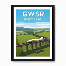 Gloucestershire Warwickshire Steam Railway Train Art Print