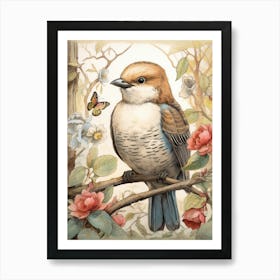 Storybook Animal Watercolour Kookaburra Art Print