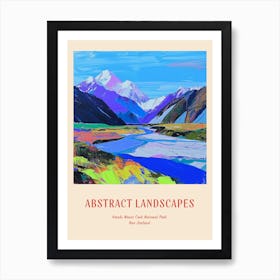 Colourful Abstract Aorak Imount Cook National Park New Zealand 1 Poster Art Print
