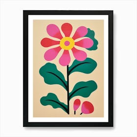 Cut Out Style Flower Art Cosmos 4 Art Print