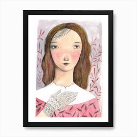 Lady In Pink Art Print
