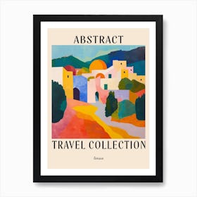 Abstract Travel Collection Poster Tunisia 3 Art Print