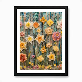 Daffodil Knitted In Crochet 7 Art Print