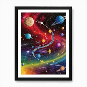 Planets In Space 12 Art Print