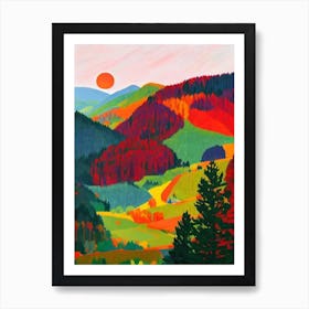 Bohemian Switzerland National Park Czech Republic Abstract Colourful Poster