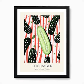 Marche Aux Fruits Cucumber Fruit Summer Illustration 3 Art Print