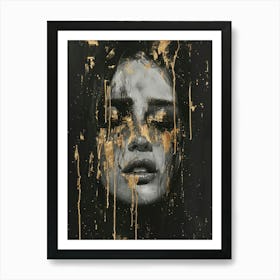 Gold Splatter 1 Art Print