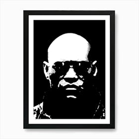 Black And White Portrait Of Person Poster