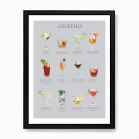 Cocktailssplatter Art Print