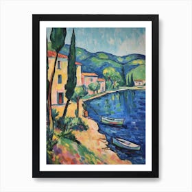 Lake Como Italy 4 Fauvist Painting Art Print