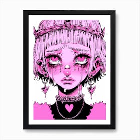 Pink Tears Art Print