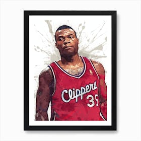 Loy Vaught La Clippers Art Print