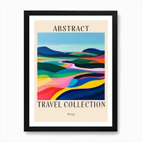 Abstract Travel Collection Poster Norway 1 Art Print