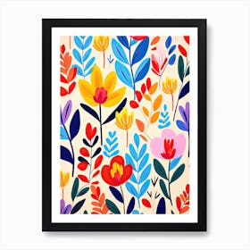 Flowers 19, Matisse style, Floral Art Print