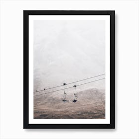 Alps Ski Lift Art Print