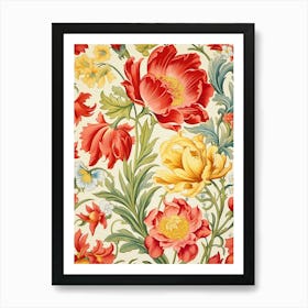 Floral Wallpaper 59 Art Print