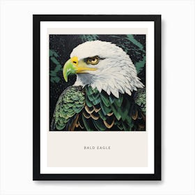 Ohara Koson Inspired Bird Painting Bald Eagle 1 Poster Art Print