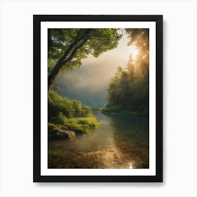 Sunrise In The Forest 2 Art Print