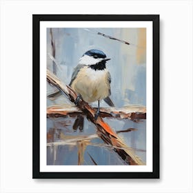 Bird Painting Carolina Chickadee 4 Art Print