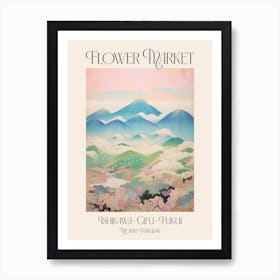 Flower Market Mount Hakusan In Ishikawa Gifu Fukui, Japanese Landscape 2 Poster Art Print