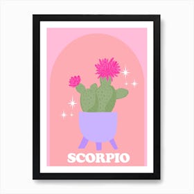 Botanical Star Sign Scorpio Art Print