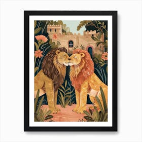 Barbary Lion Rituals Illustration 1 Art Print